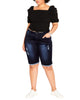 Sonia Ripped Denim Shorts - thumbnail