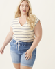 Rayne Elastic Waist Denim Short - thumbnail