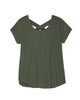 Aria Criss-Cross Linen Tee - thumbnail