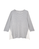 Heather 3/4 Sleeve Tee with Woven Back - thumbnail