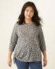 Viviene Three-Quarter-Sleeve Printed Top - thumbnail