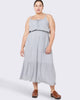 Valentina Tie Front Tiered Maxi Dress - thumbnail
