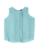 Esmeralda Sleeveless Front Pleat Tank - thumbnail
