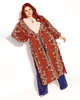 Paisley-Print Long Kimono - thumbnail