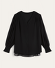 Olga Smocked Button-Down Blouse - thumbnail