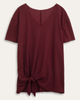Deborah Side Tie Waffle Knit Top - thumbnail