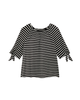 Emma Tied Sleeve Crew Neck Tee - thumbnail