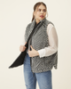 Lucille Tweed Quilted Faux-Fur Reversible Vest - thumbnail
