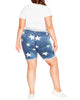 Jenny Star Print Drawstring Knit Short - thumbnail