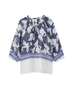 Anita Tie Neck Peasant Blouse - thumbnail