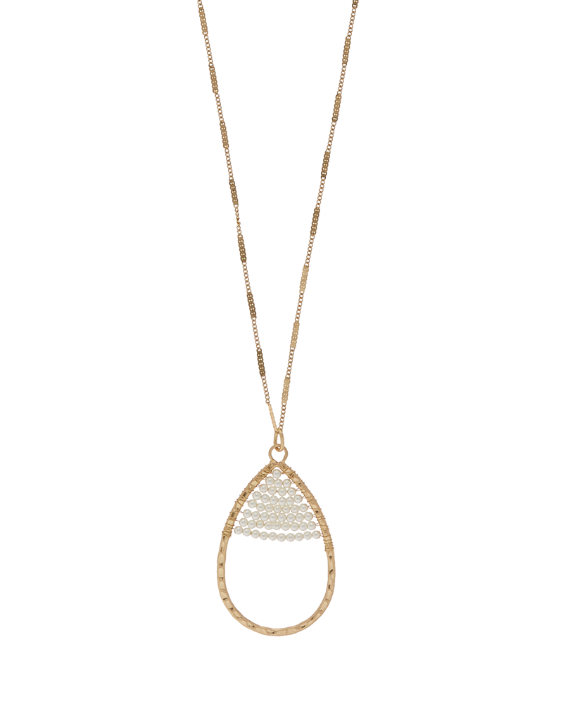 Makayla Pearl Pendant Necklace | Gold