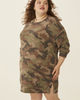 Fiona Crewneck Printed Sweater Dress - thumbnail