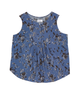 Honora Sleeveless Printed Blouse with Pleats - thumbnail