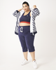 Donna Striped Bomber Jacket - thumbnail