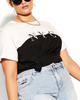 NYC Embroidered Colorblock Tee - thumbnail