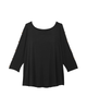 Ione 3/4 Sleeve Button Sleeve Tee - thumbnail
