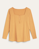 Wren Long-Sleeve Ribbed Henley Top - thumbnail