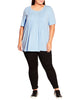 Maren Pleated Knit Top - thumbnail