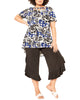 Elise Abstract Floral Print Top - thumbnail