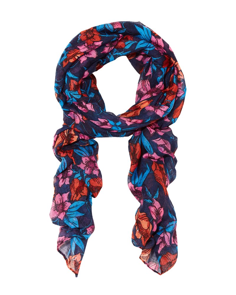 Mackenzie Floral Scarf | Royal Blue / Purple