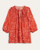 Dana Smock Neck Three-Quarter Sleeve Top - thumbnail