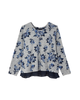 Zora Long Sleeve Sweater with Contrast Woven Trim - thumbnail