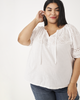 Alison Eyelet Peasant Top - thumbnail
