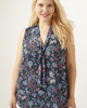 Fatima Tie-Neck Sleeveless Blouse - thumbnail