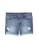 Sunnyside Distressed Short with Cuffed Fray Hem - thumbnail