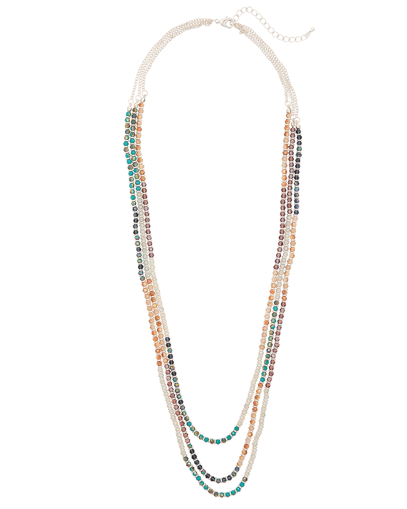 Kingston Beaded Necklace | Silver / Turquoise
