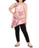 Mallory Scarf Print Asymmetrical Top - thumbnail