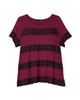 Ruth Short Sleeve Lace Trim Top - thumbnail