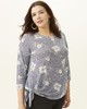Morgan Three-Quarter Sleeve Side Tie Top - thumbnail