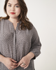 Anna Button-Front High-Low Hem Blouse - thumbnail