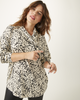 Evelyn Animal-Print Cowl Neck Top - thumbnail