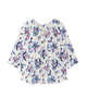 Ondine 3/4 Sleeve Peasant Blouse with Tassels - thumbnail