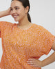 Delilah Dolman-Sleeve Printed Top - thumbnail