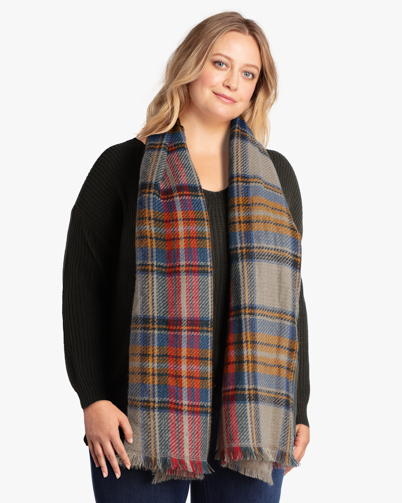 Carolina Cold Weather Scarf | Tan / Red