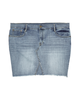 Azalea Frayed Hem Denim Skirt - thumbnail