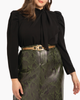 Nancy Long-Sleeve Tie-Neck Blouse - thumbnail