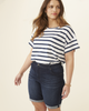 Ashley Flip Hem Bermuda Shorts - thumbnail