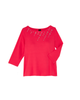 Leighton Boat Neck Tee with Grommet Details - thumbnail