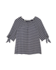 Emma Tied Sleeve Crew Neck Tee - thumbnail