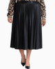 Stella Faux Leather Pleated Skirt - thumbnail