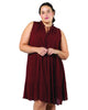 Daria Drawstring Waist Chiffon Mini Dress - thumbnail