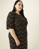 Regina Chevron Dress - thumbnail