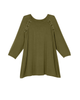Finely 3/4 Sleeve Lace Up Shoulder Tee - thumbnail