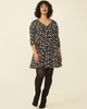 Zelena Twist Front Floral Print Dress - thumbnail