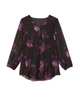 Jean Clip Dot Long Sleeve Blouse - thumbnail