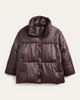 Terri Vegan Leather Puffer Jacket - thumbnail